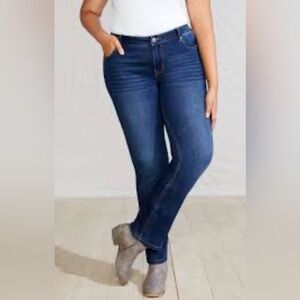 m jeans by maurices Classic Slim Boot Mid Rise Jean size 24W Long